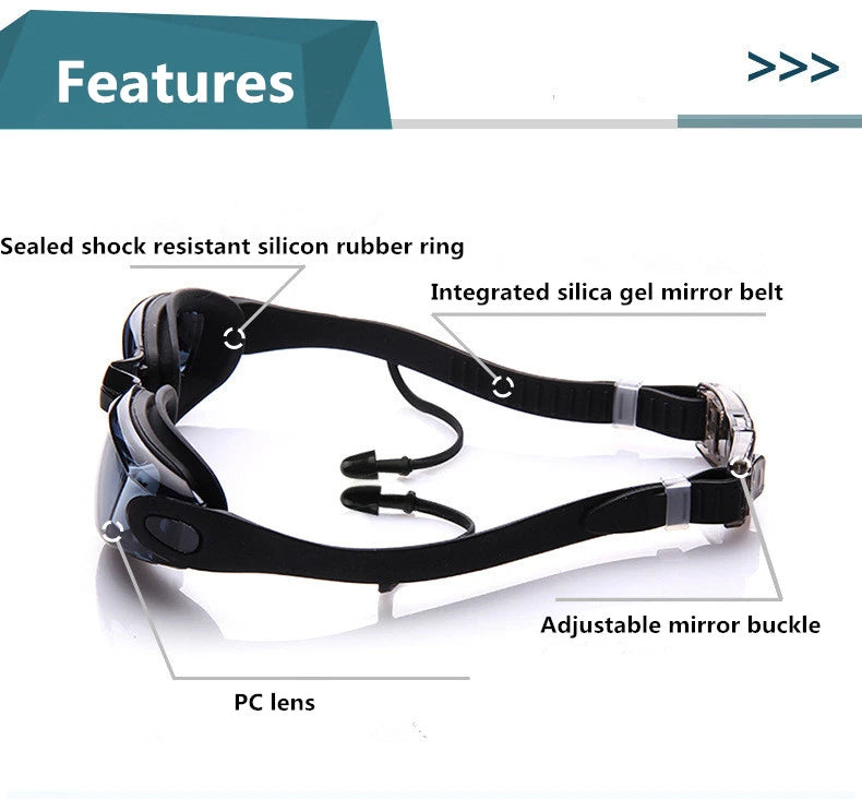 Waterproof Swim Eyewear with Earplugs