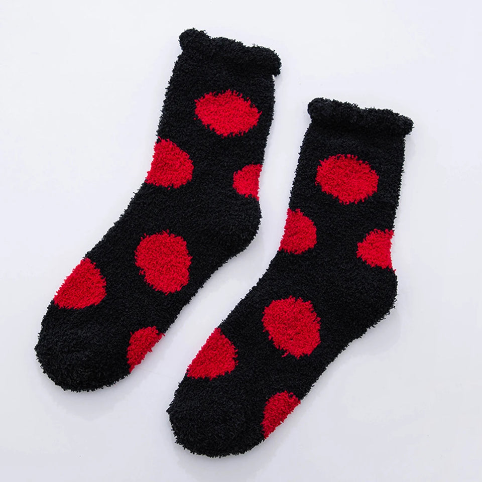 Pairs Cute Cow Spots Print Socks