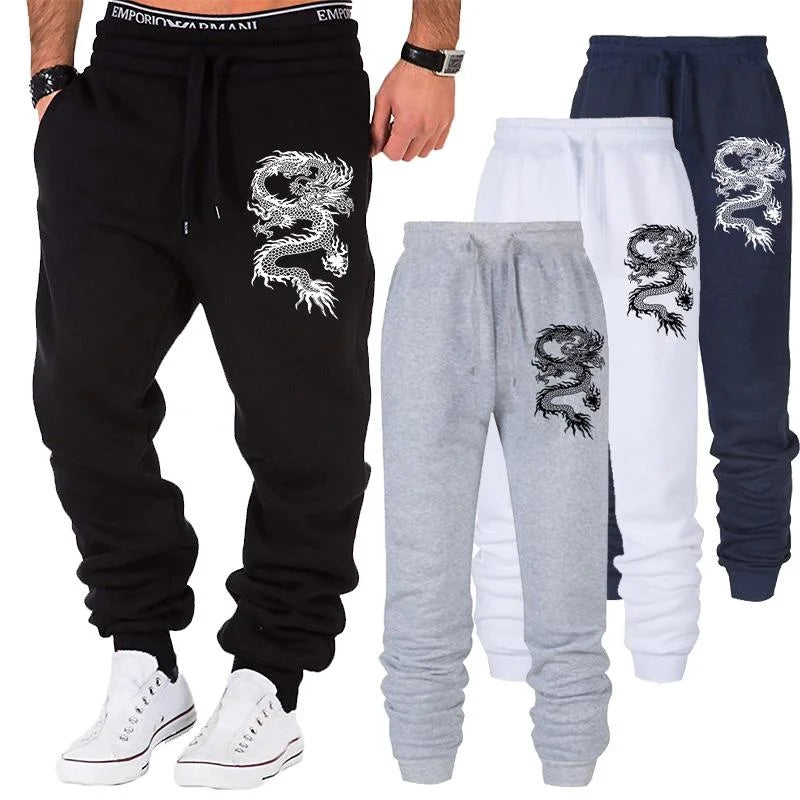 Fashion Casual Dragon Printed Jogger