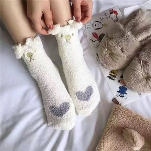 Pairs Cute Cow Spots Print Socks