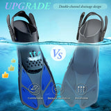 Snorkel Fins Adjustable Buckles Swimming Flippers.