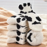 Pairs Cute Cow Spots Print Socks