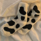 Pairs Cute Cow Spots Print Socks