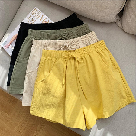 Casual Linen Shorts Women