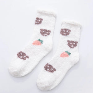 Pairs Cute Cow Spots Print Socks