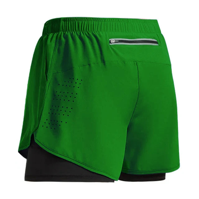 Men Running Shorts Gym Sports Shorts 2 In 1.