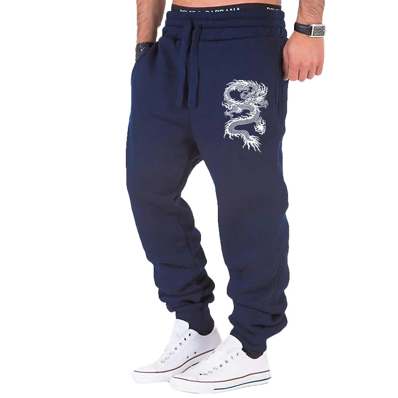 Fashion Casual Dragon Printed Jogger