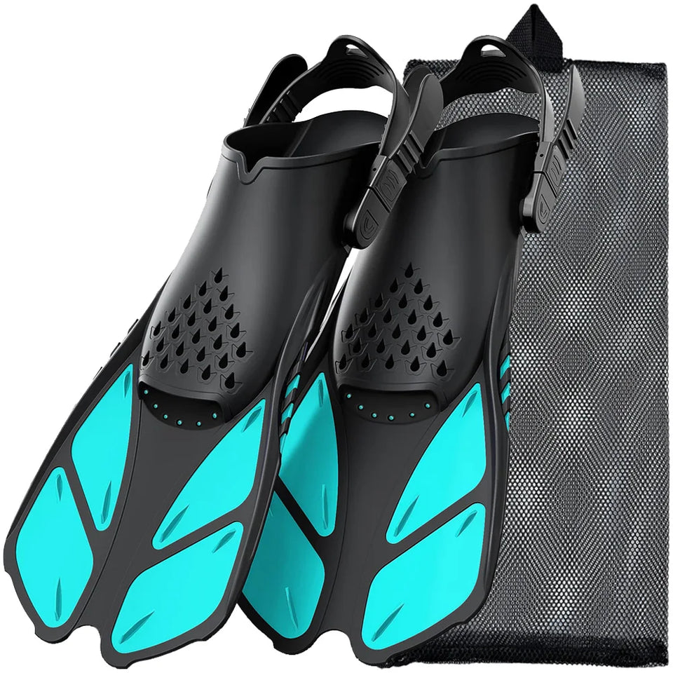 Snorkel Fins Adjustable Buckles Swimming Flippers.