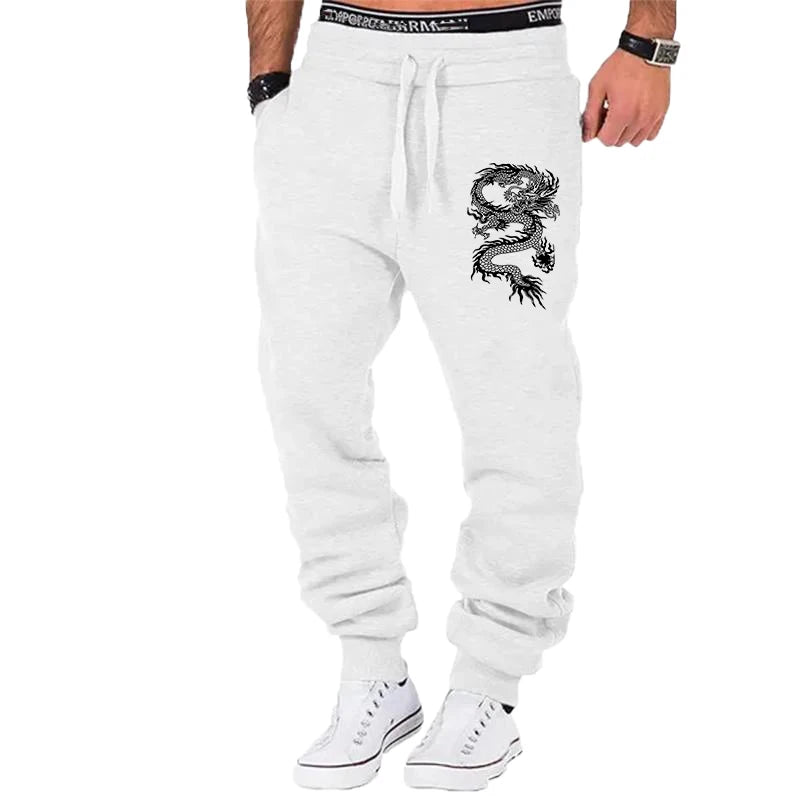 Fashion Casual Dragon Printed Jogger