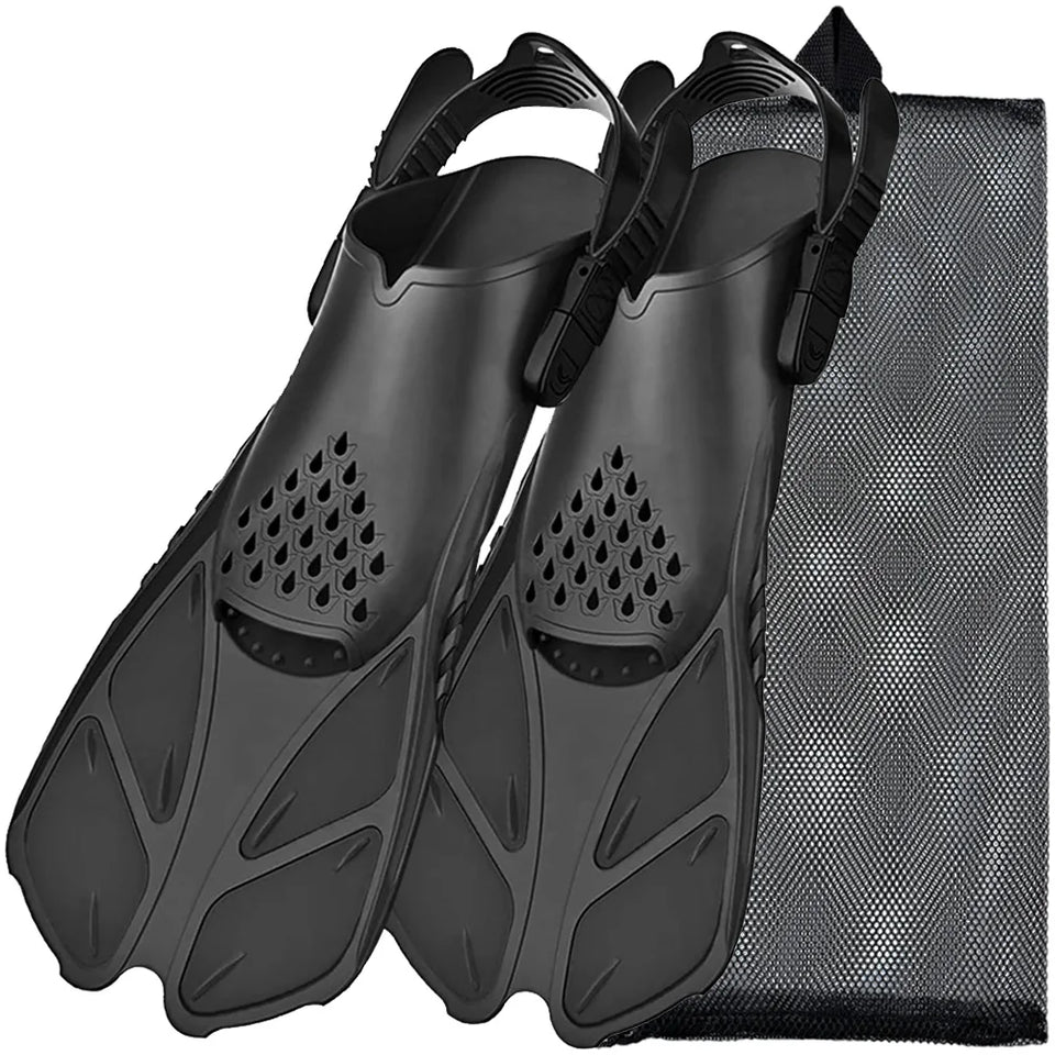 Snorkel Fins Adjustable Buckles Swimming Flippers.